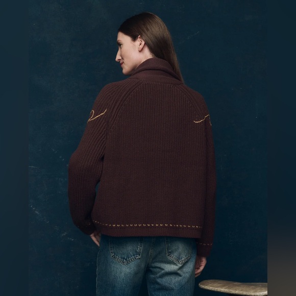 EUC The Great. Brown Horse Lasso Cardigan Size 0 (XS) - Picture 7 of 9